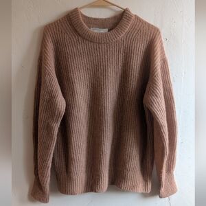 Everlane Alpaca Cocoon Crew XS - Tiger's Eye